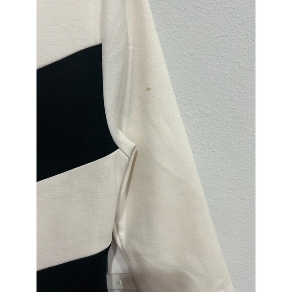 Dress by Jax Black and White Colorblock Sheath with Three Quarter Sleeves SZ 6 - Picture 5 of 10